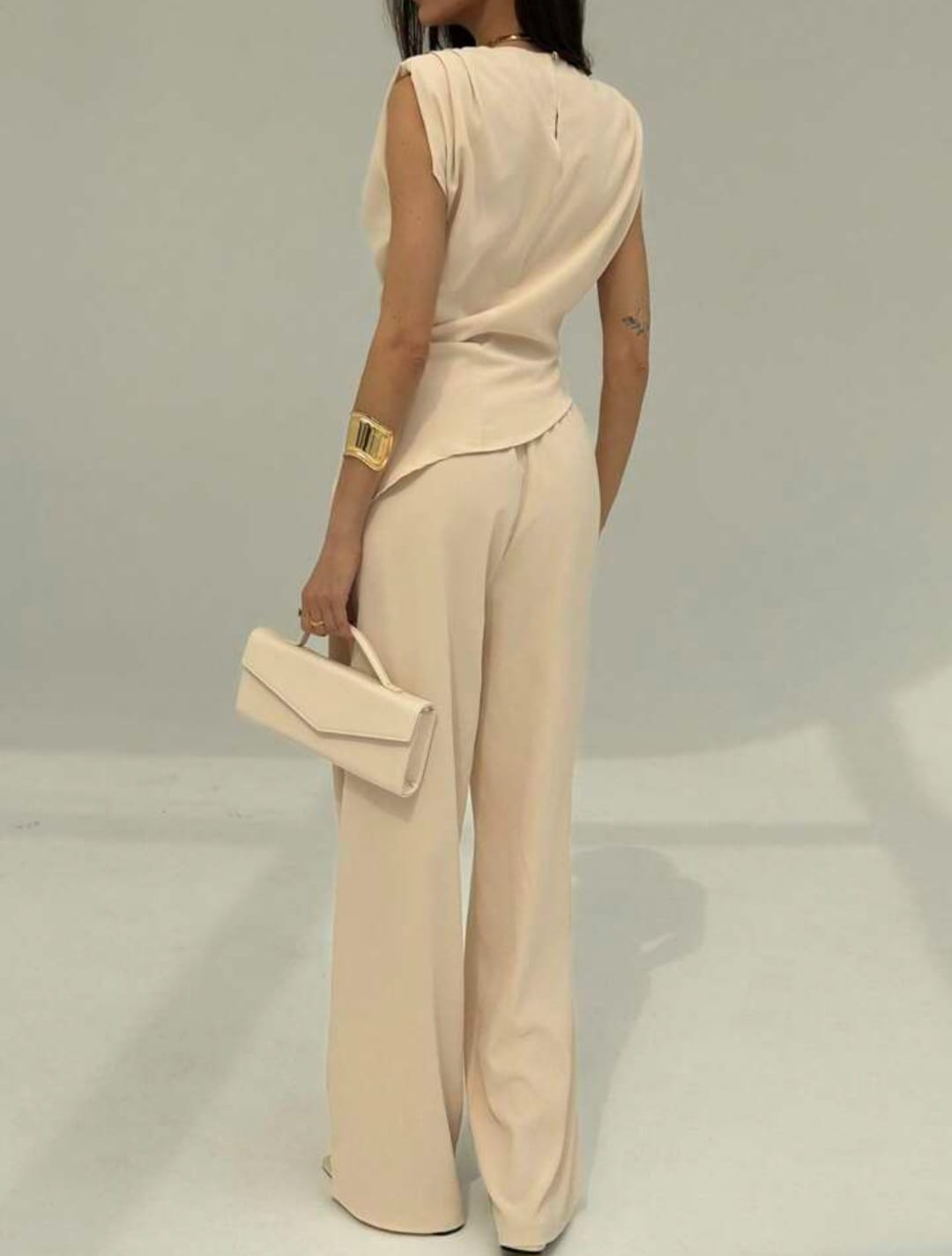 Asymmetrical Top & Pants Set