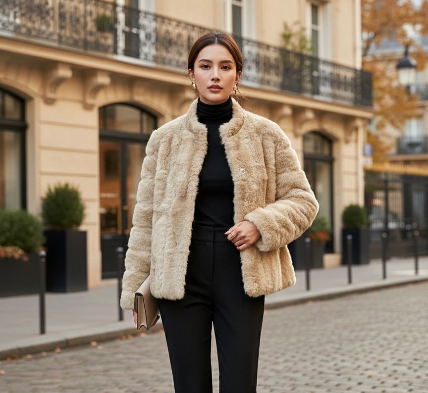 Beige Furry Teddy Coat