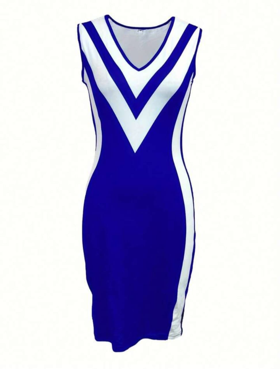 Plaid Ruched V Neck Bodycon Dress