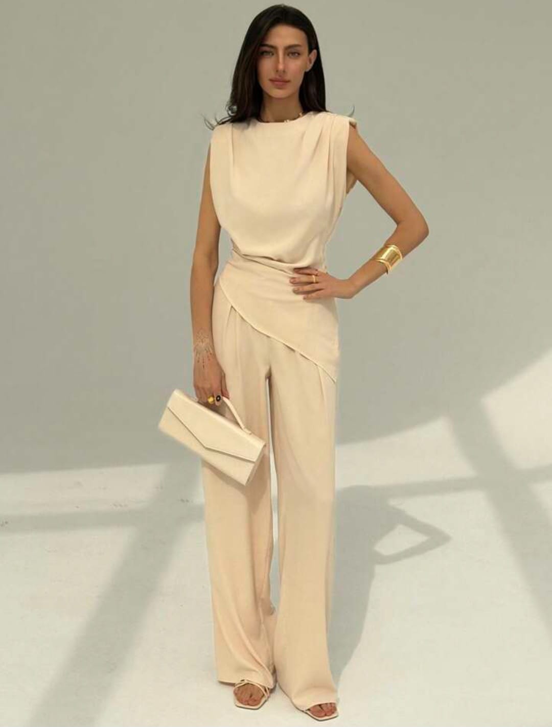 Asymmetrical Top & Pants Set