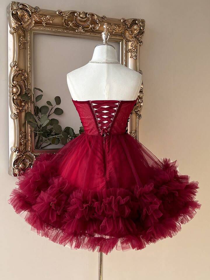 Crochet Lace & Satin Patchwork Dress