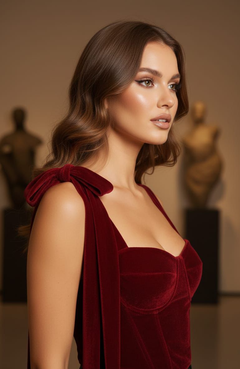 Red Velvet Tie Top
