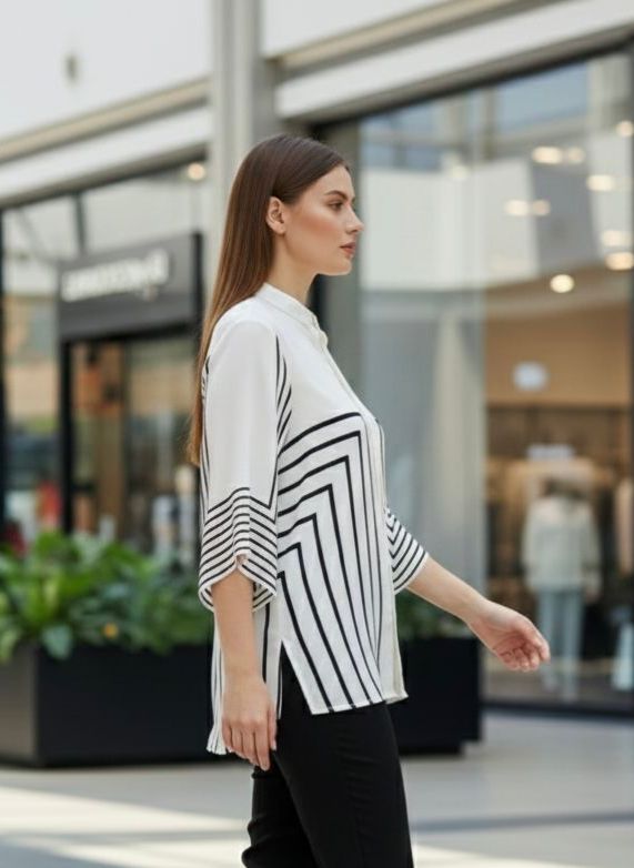 White Box Side Print Shirt