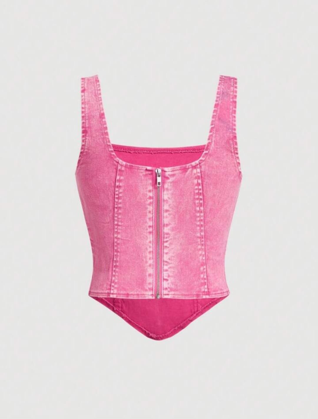 Square Neck Denim Top