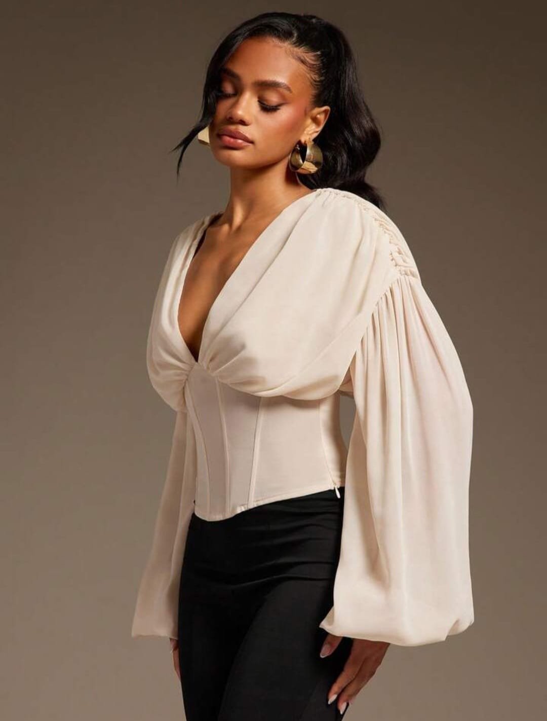 Ballon Sleeve Top