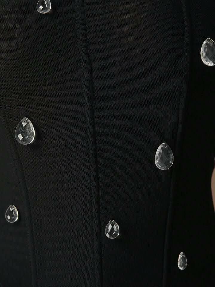Black Corset Pendant Top