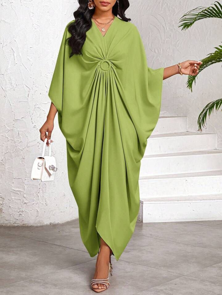 Green Kaftan Dress