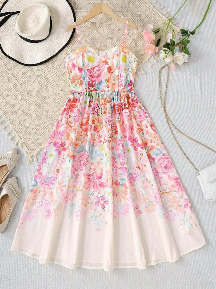 Floral Printed Ruffle Blossom Dress