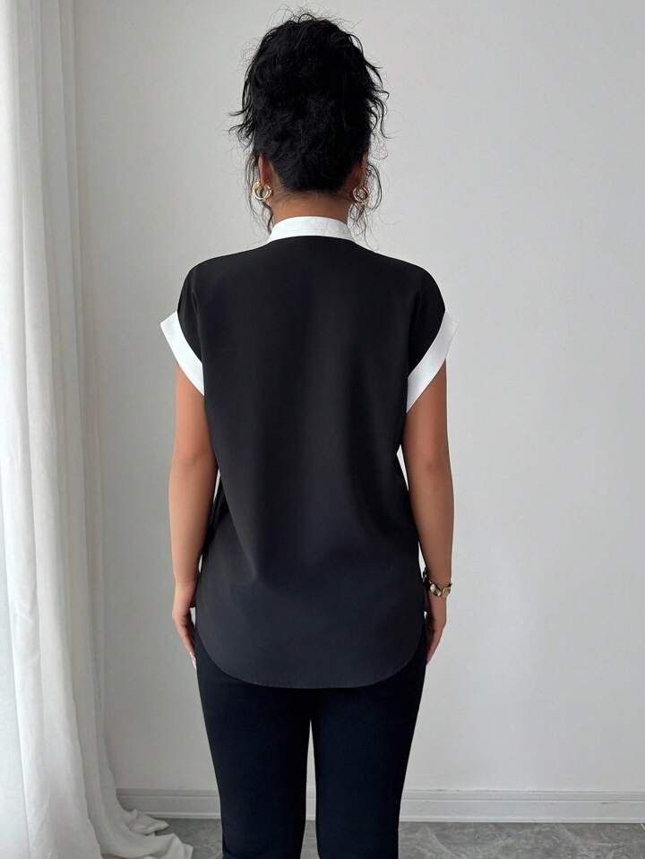 Patch Work Dress Shirt