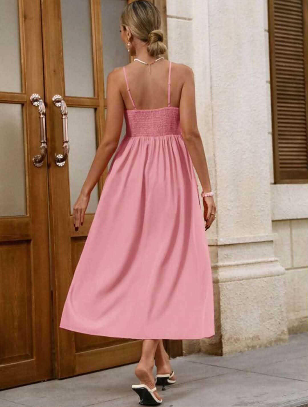 Bow Decor Mid Length Dress