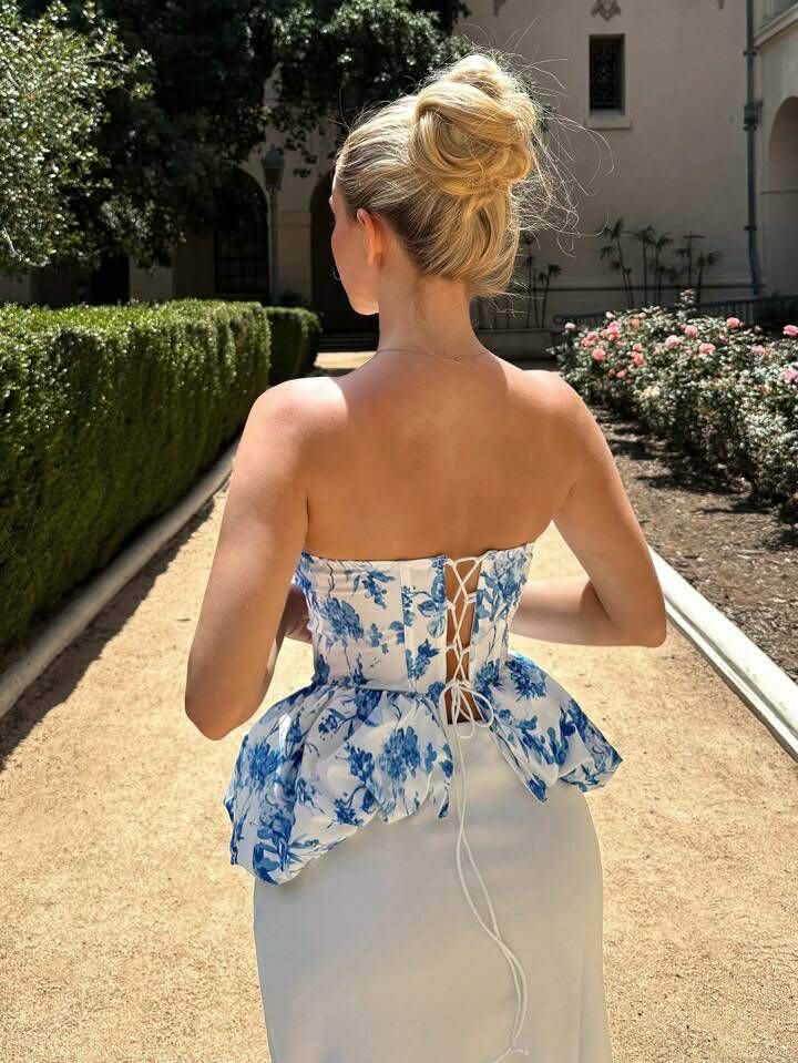 Floral Underwire Corset Top