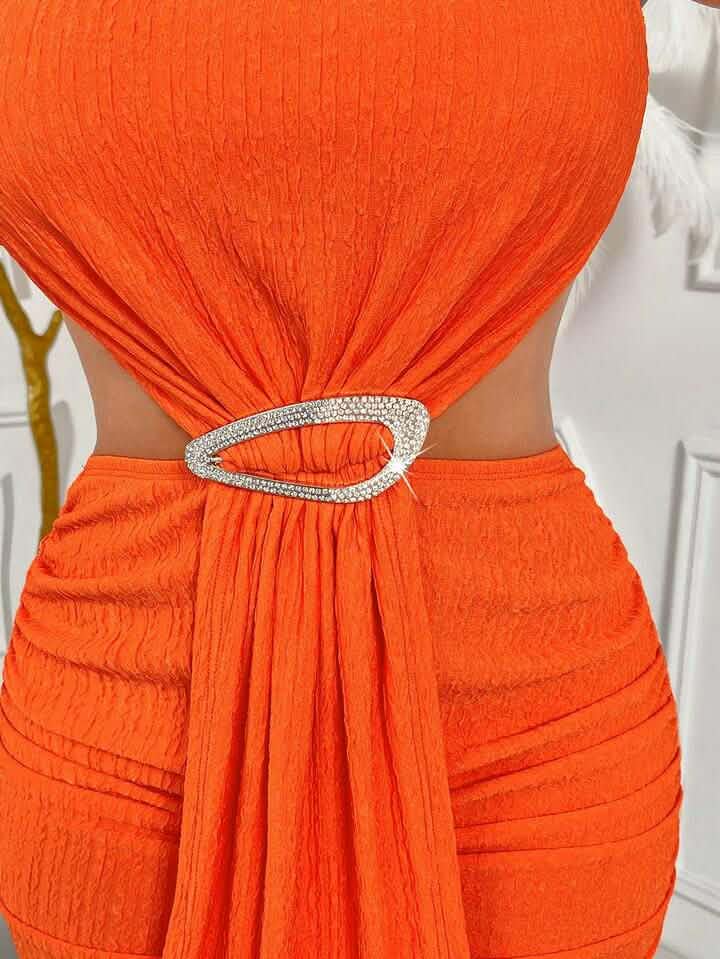 Halter Neck Tie Up Dress
