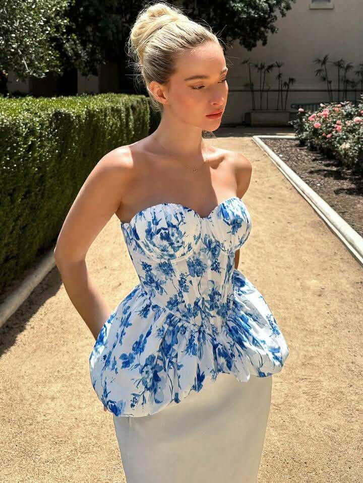 Floral Underwire Corset Top