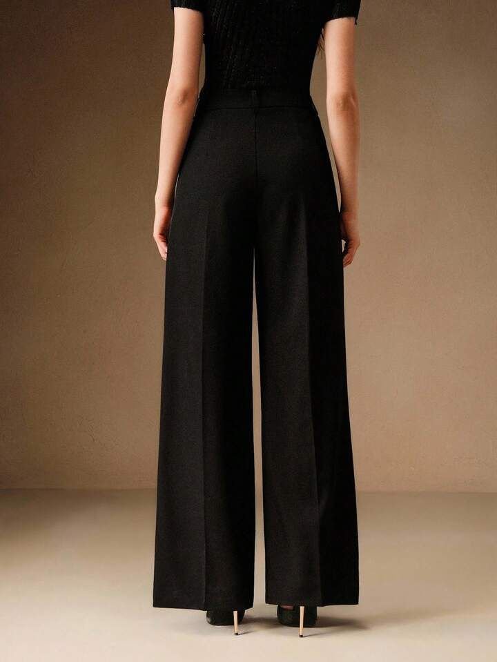 Black Pearl Embossed Trousers