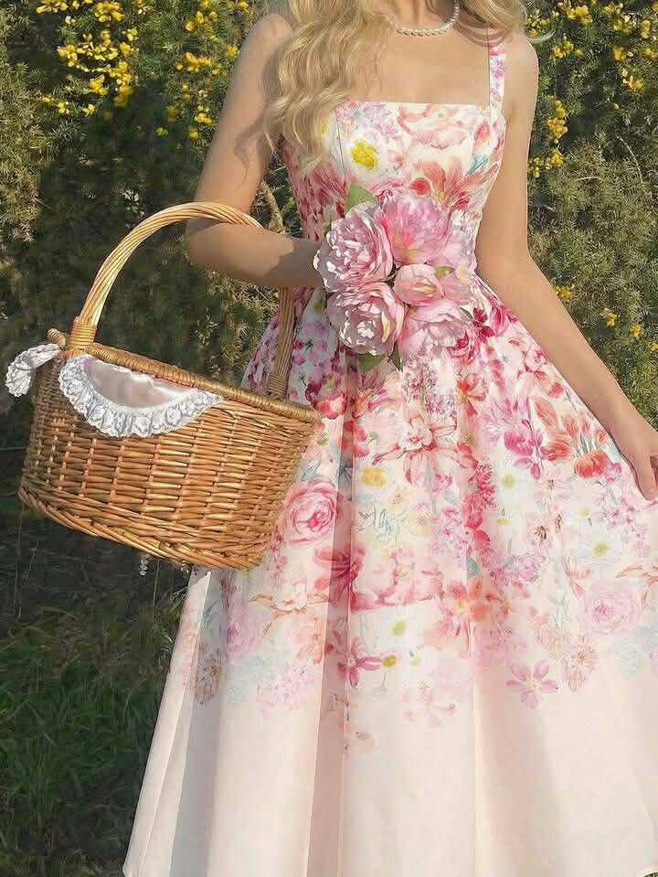 Floral Printed Ruffle Blossom Dress