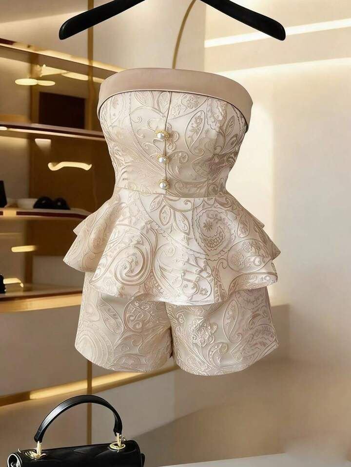 Embossed Textured Top  And Pant Co-Ord Set