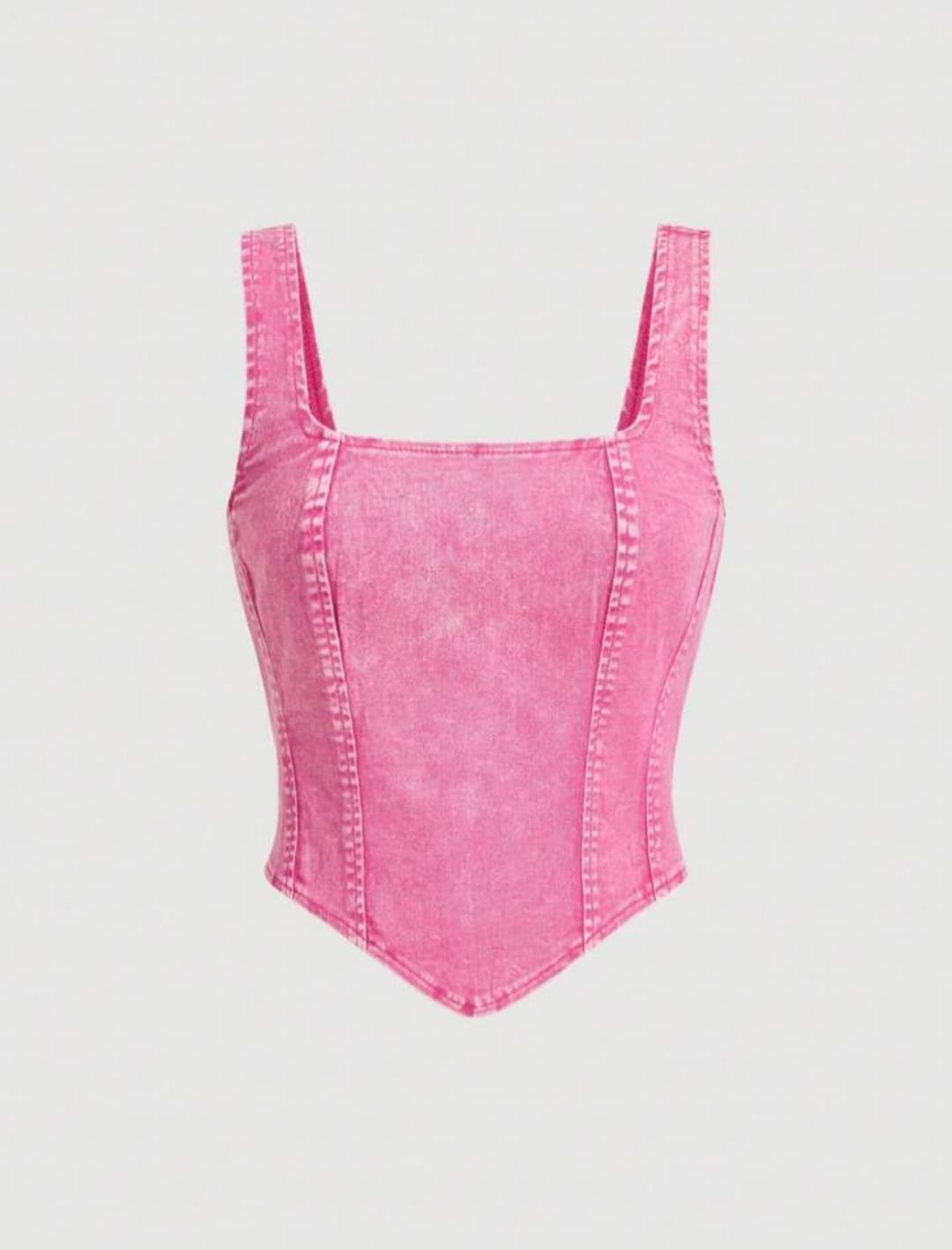 Square Neck Denim Top