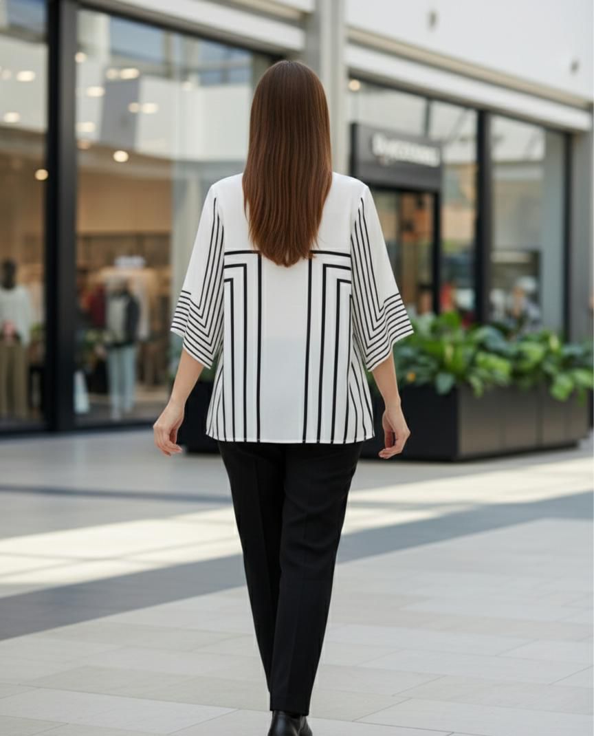 White Box Side Print Shirt