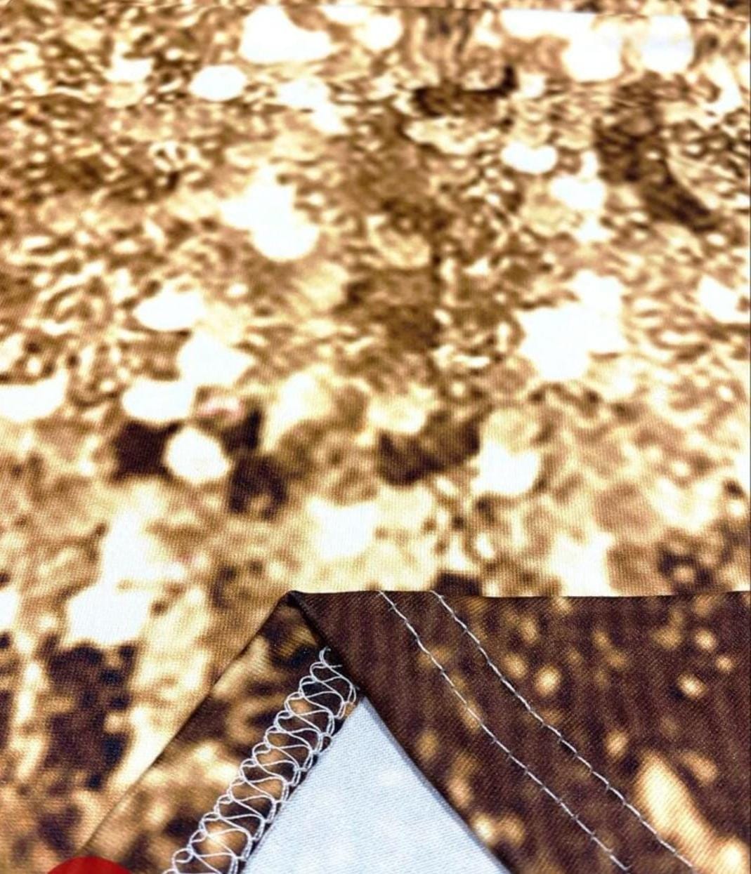 Gold Sequin Printed Bodycon Dress